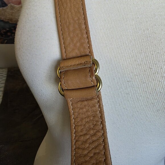 Rare Vintage COACH 4902 Crossbody Flap Bag Tan Pebbled Leather Auth USA - Picture 11 of 16